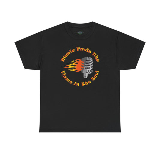 Music Fuels the Flame Graphic Tee - Perfect for Music Lovers and Concert Goers
