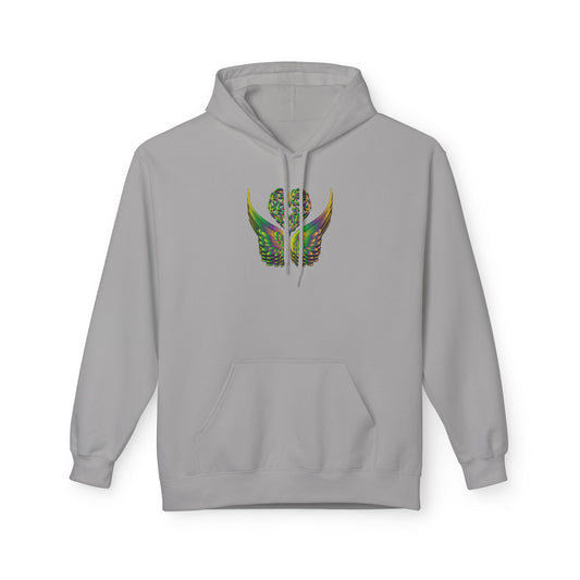 Ethereal Heart & Wings Design - Unisex Softstyle Fleece for All Occasions