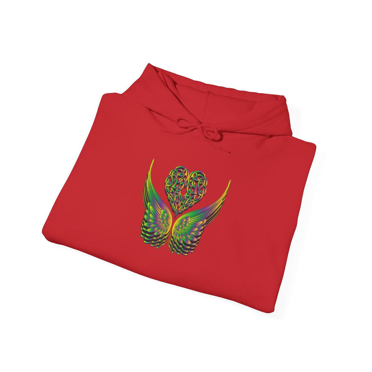 Ethereal Heart and Wings Hoodie for Nature Lovers - Heavy Blend™