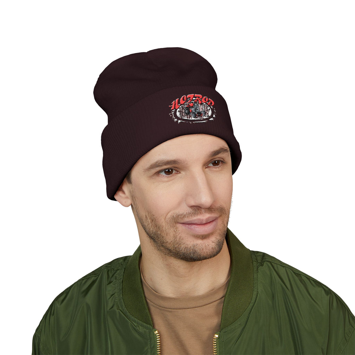 Retro Hotrod Graphic "Embroidered" Beanie