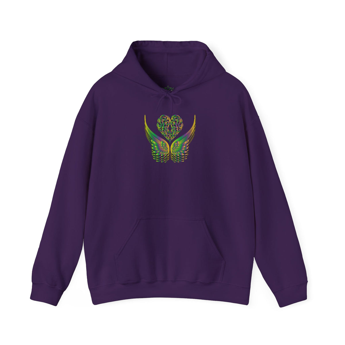 Ethereal Heart and Wings Hoodie for Nature Lovers - Heavy Blend™