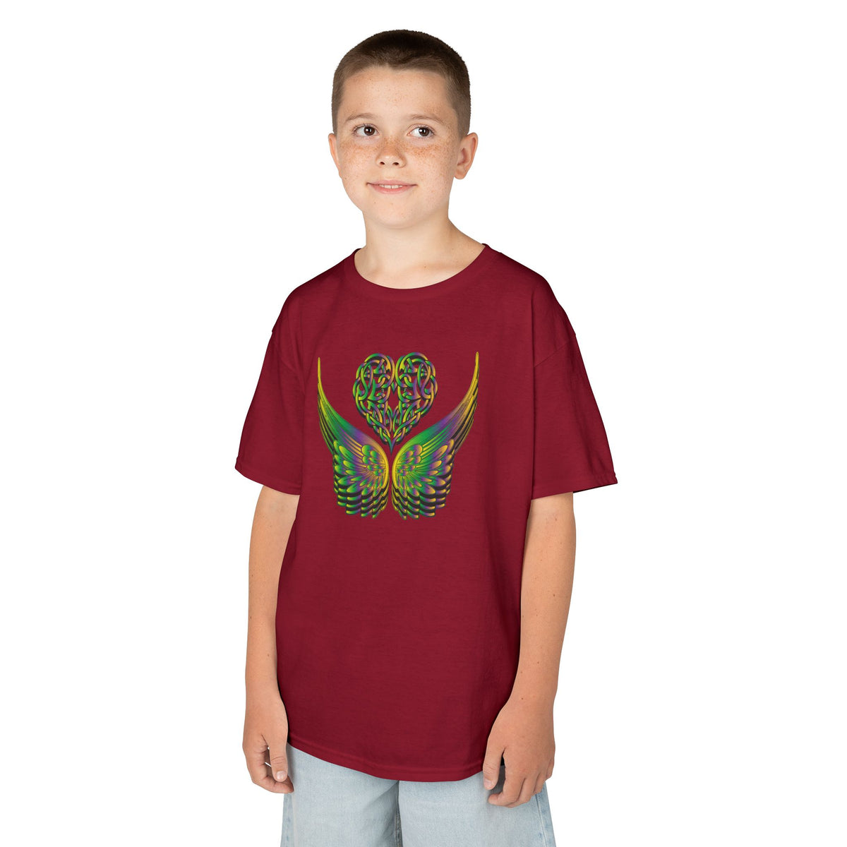 Kids Ethereal Heart and Wings Tee Perfect for Nature Lovers