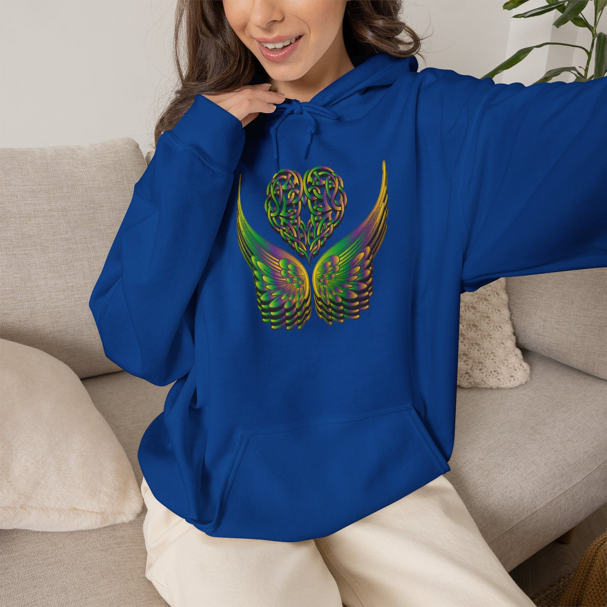 Ethereal Heart and Wings Hoodie - Heavy Blend™