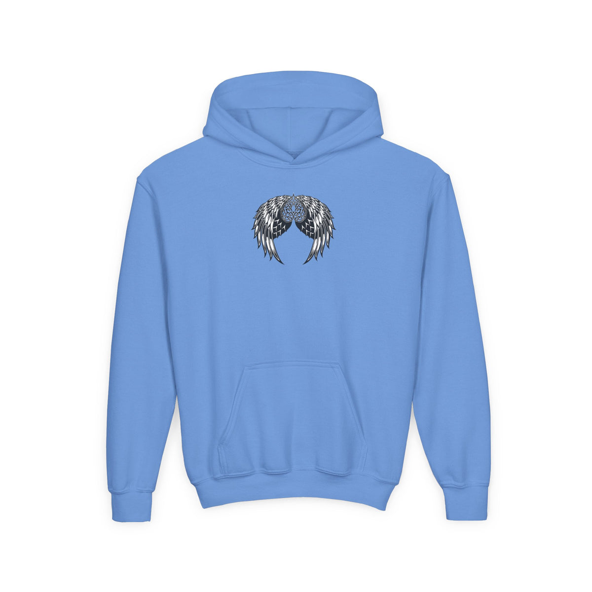 Youth Celtic Heart with Angel Wings Hoodie - Perfect for Nature Lovers