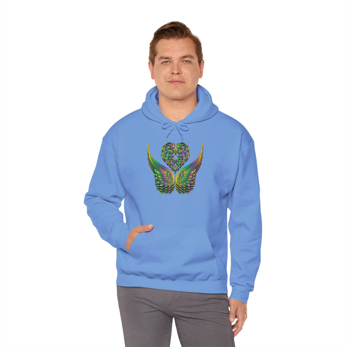 Ethereal Heart and Wings Hoodie - Heavy Blend™