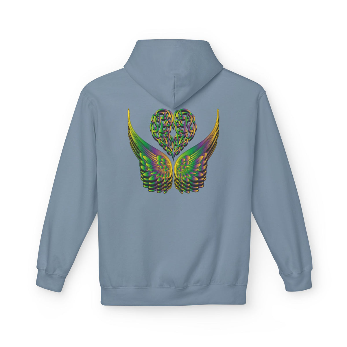 Ethereal Heart & Wings Design - Unisex Softstyle Fleece for All Occasions