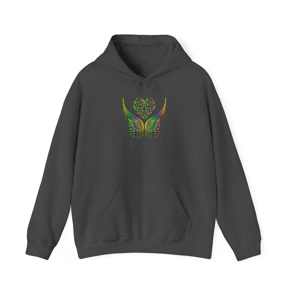 Ethereal Heart and Wings Hoodie for Nature Lovers - Heavy Blend™