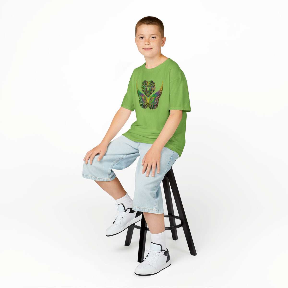 Kids Ethereal Heart and Wings Tee Perfect for Nature Lovers