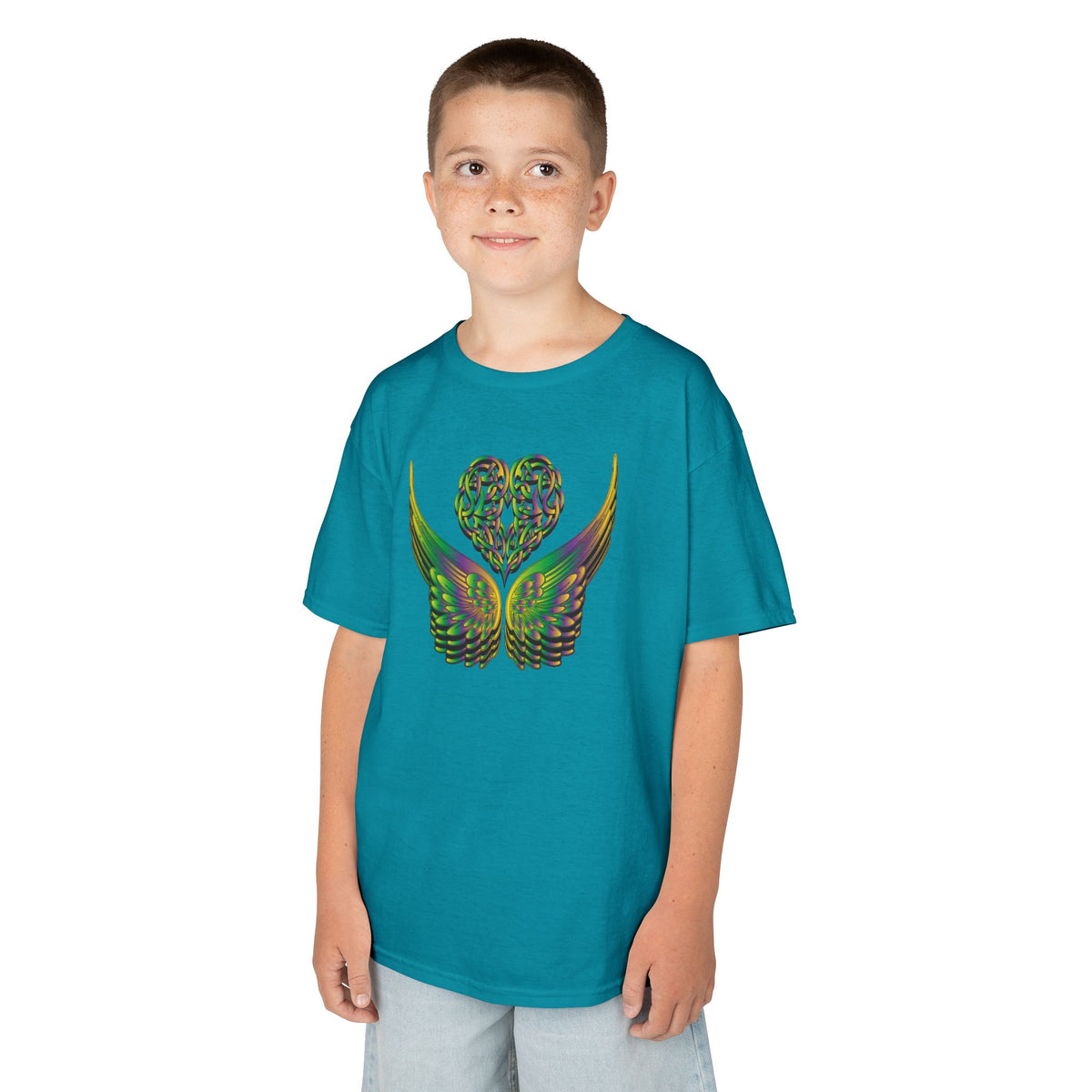 Kids Ethereal Heart and Wings Tee Perfect for Nature Lovers