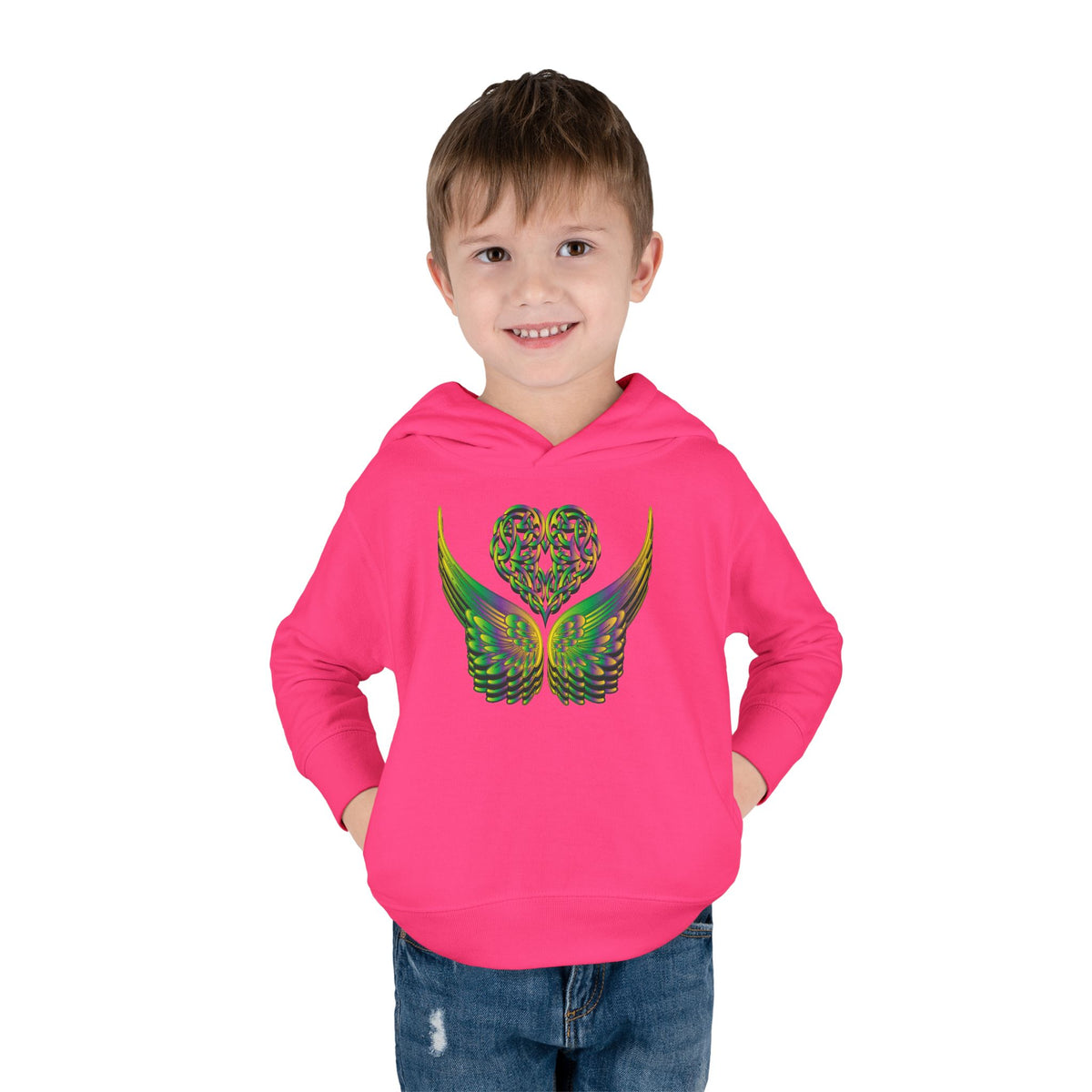 Toddler Celtic Heart with Angel Wings Hoodie