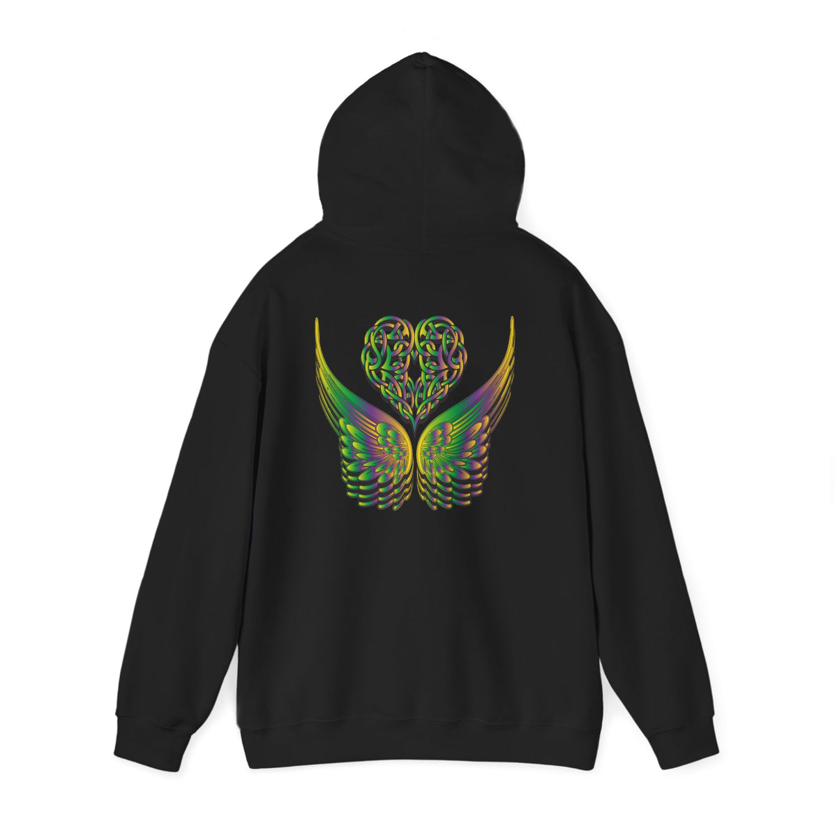 Ethereal Heart and Wings Hoodie for Nature Lovers - Heavy Blend™