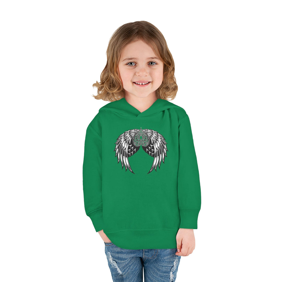 Toddler Celtic Heart with Angel Wings Graphic Hoodie