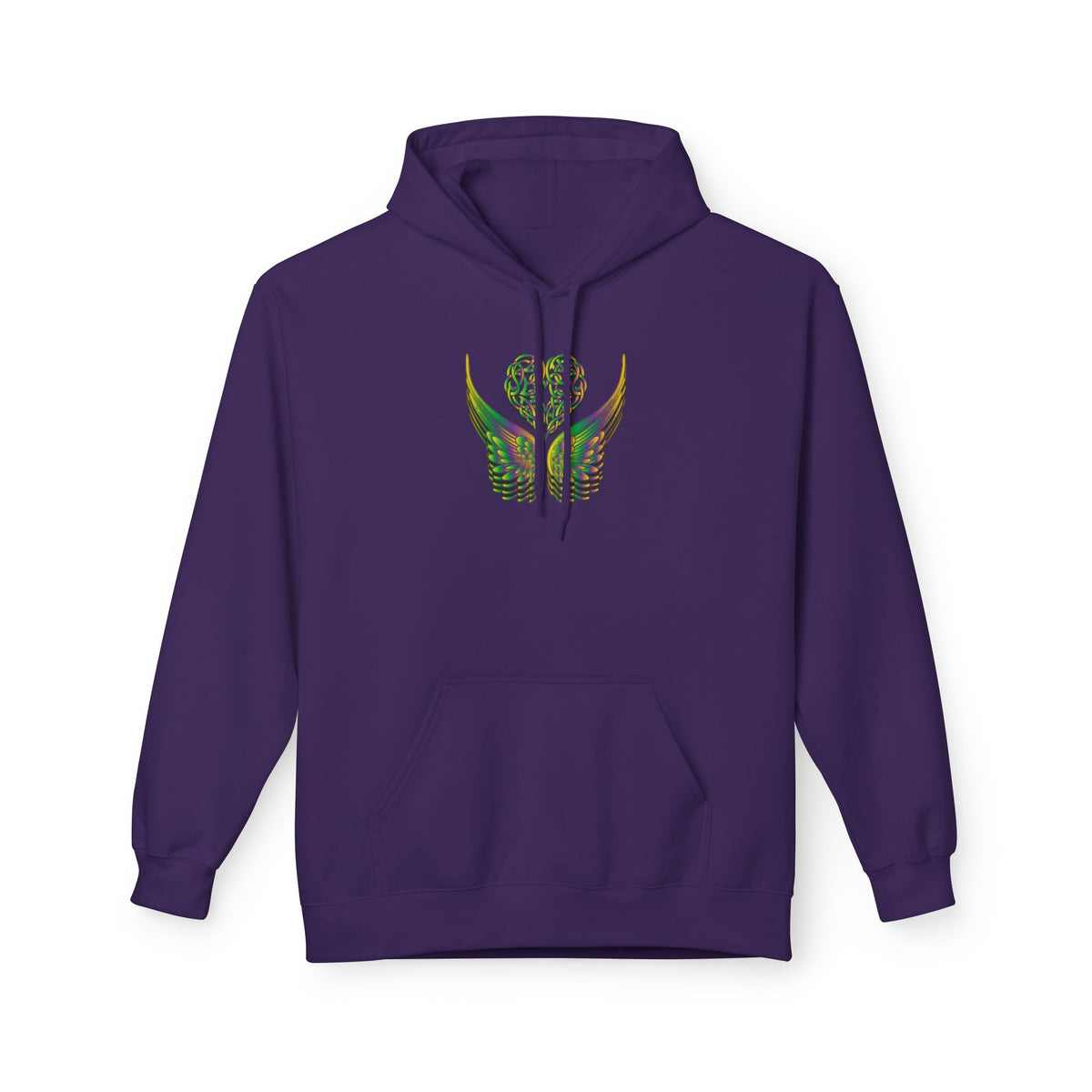 Ethereal Heart & Wings Design - Unisex Softstyle Fleece for All Occasions