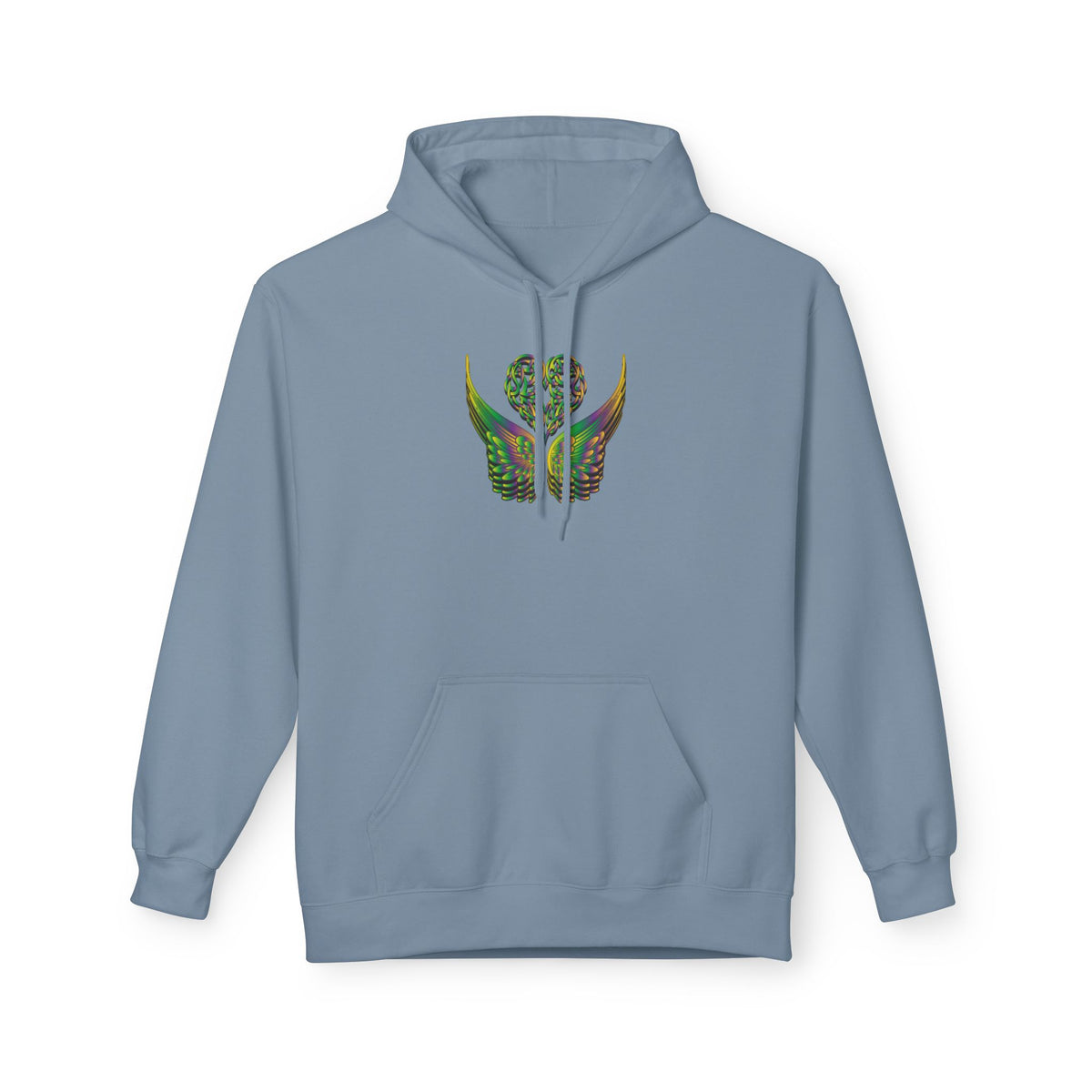 Ethereal Heart & Wings Design - Unisex Softstyle Fleece for All Occasions
