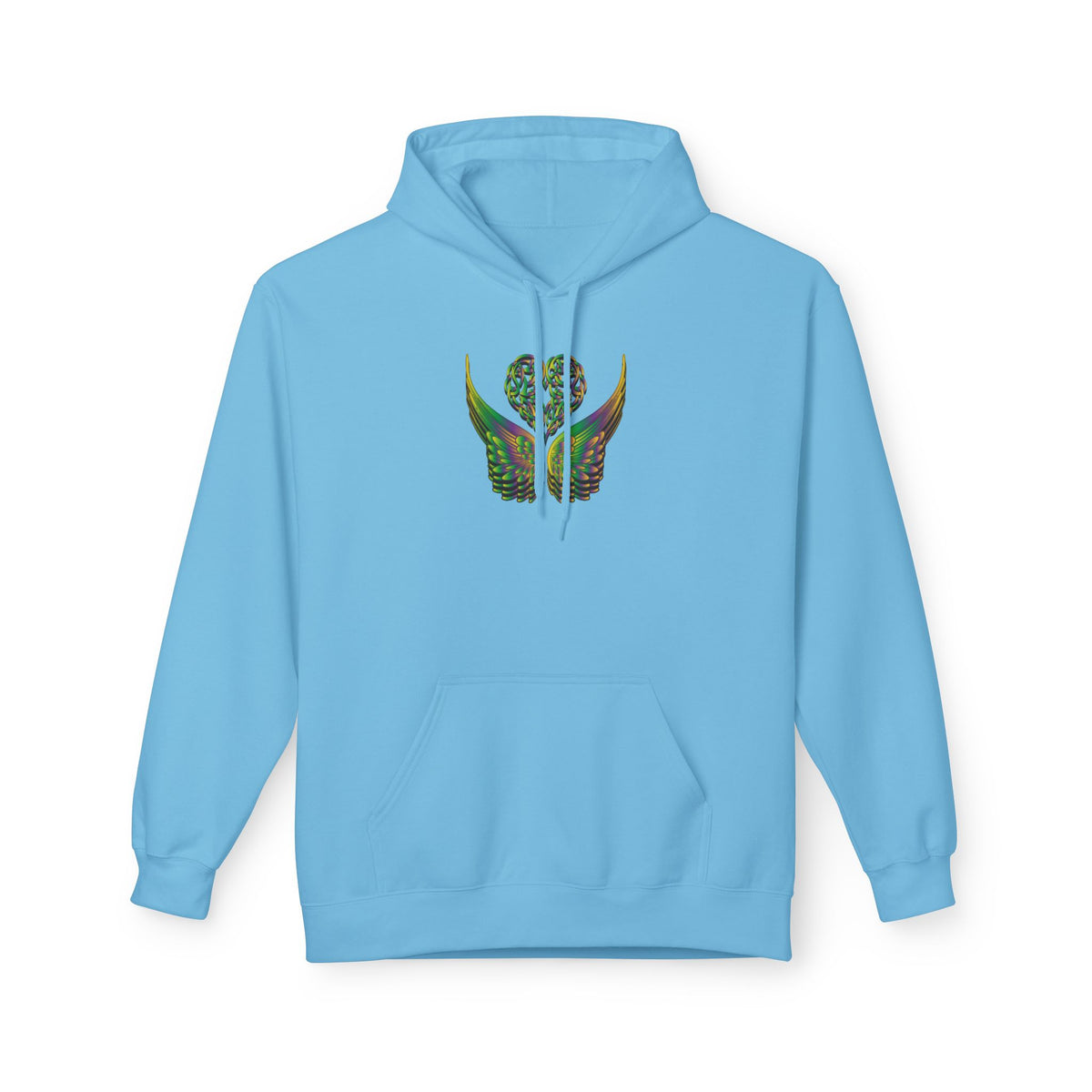 Ethereal Heart & Wings Design - Unisex Softstyle Fleece for All Occasions