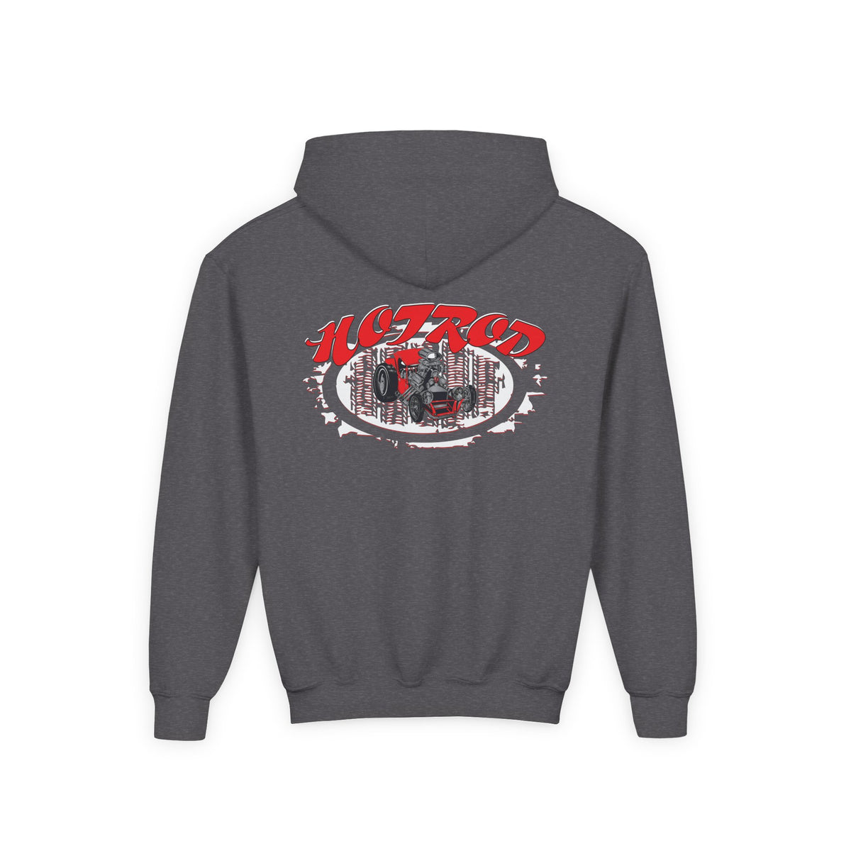 Youth Heavy Blend Hooded Sweatshirt - Hot Rod Graphic Sweatshirt for Car Lovers