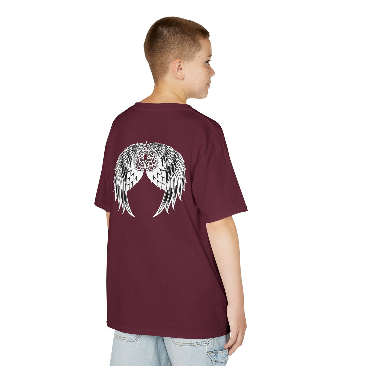 Kids Celtic Heart with Angel Wings Tee