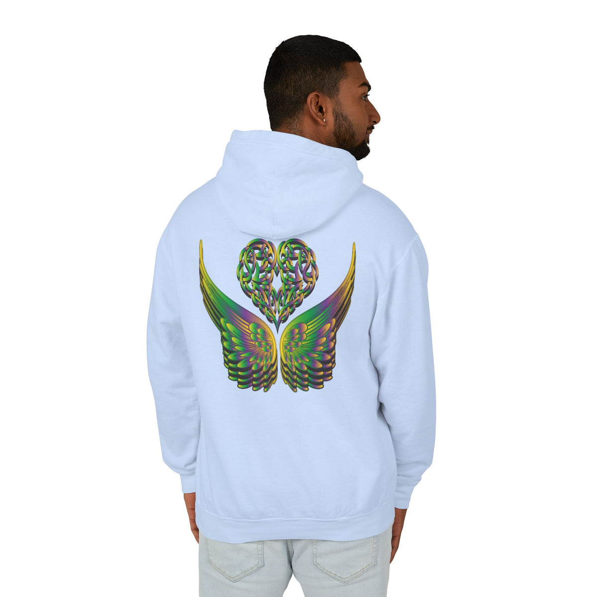 Ethereal Heart and Wings Hoodie for Nature Lovers - Lightweight™