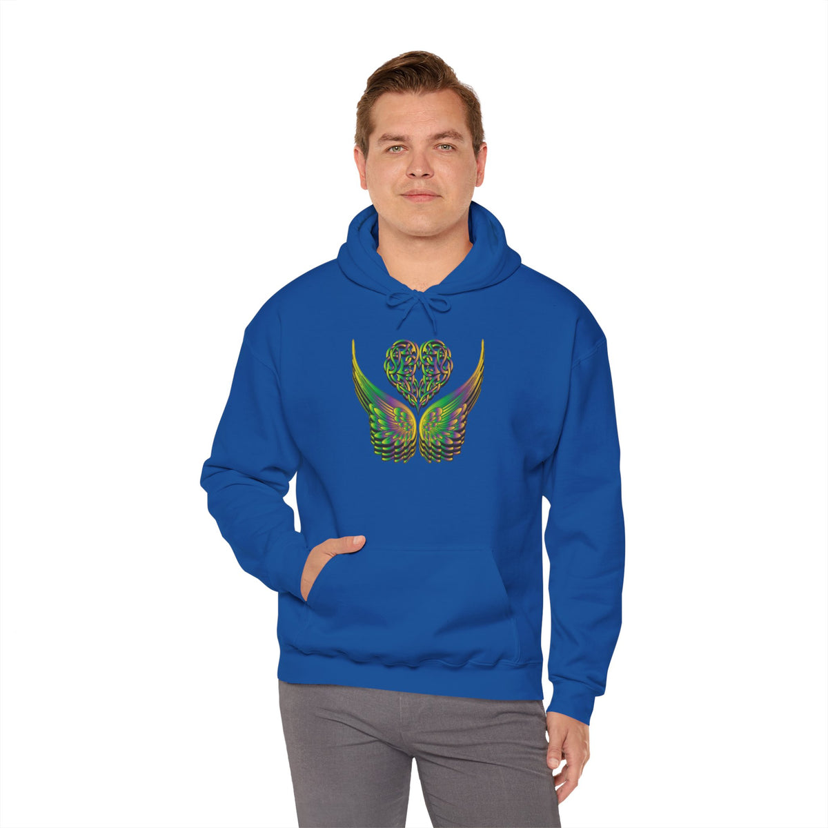 Ethereal Heart and Wings Hoodie - Heavy Blend™
