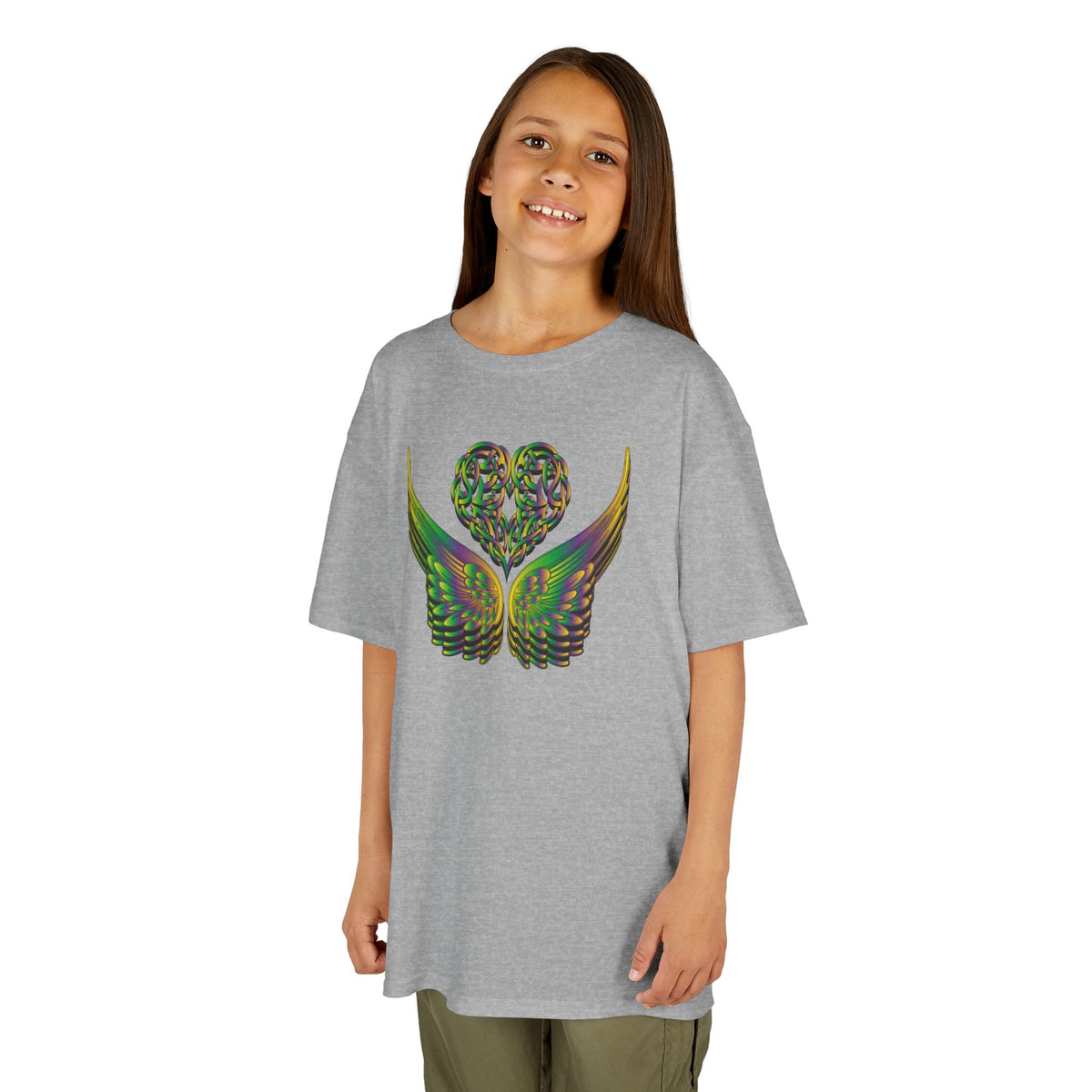 Kids Ethereal Heart and Wings Tee Perfect for Nature Lovers
