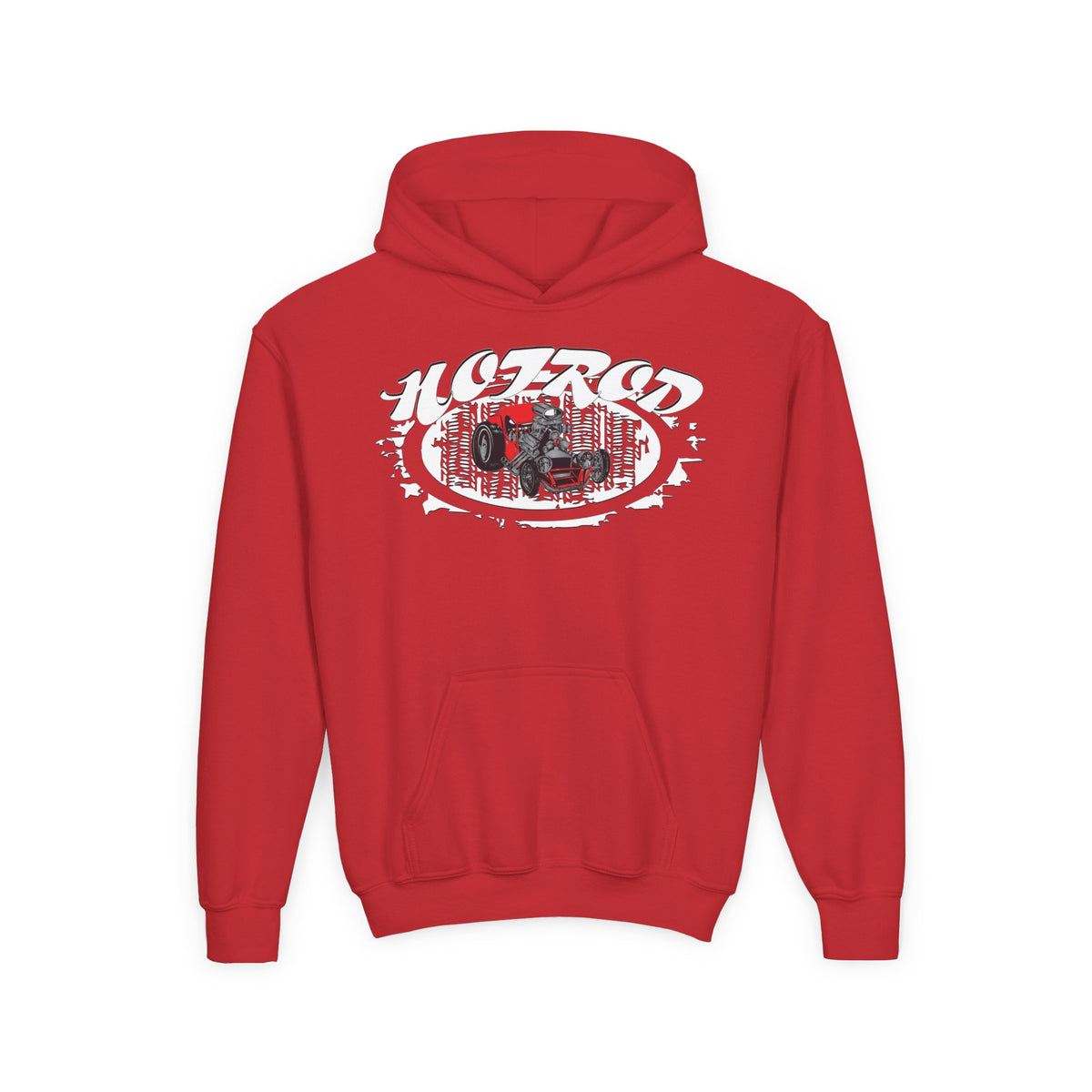 Youth Heavy Blend Hooded Sweatshirt - Hot Rod Graphic Sweatshirt for Car Lovers