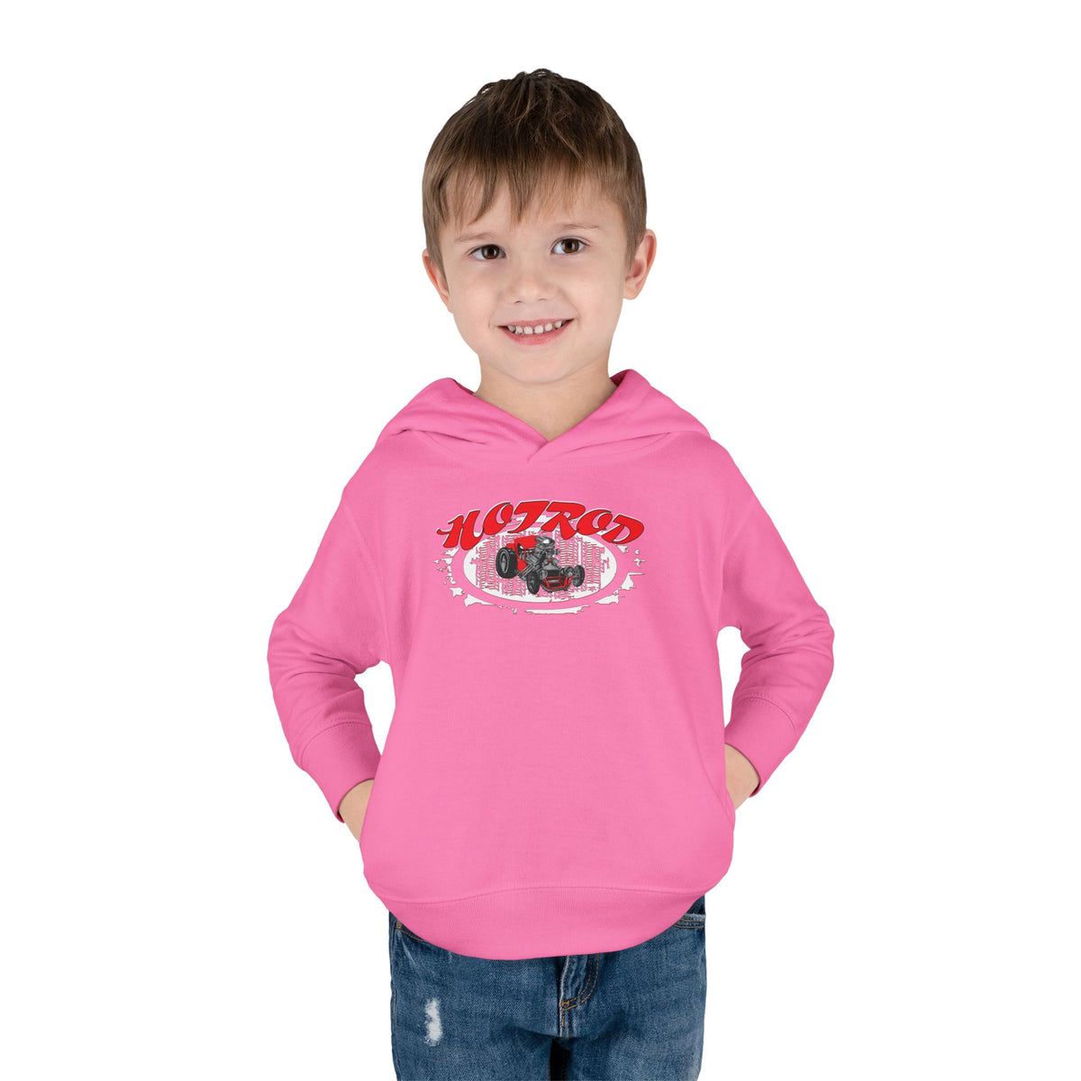 Toddler Retro Hotrod Graphic Hoodie for Young Motorheads