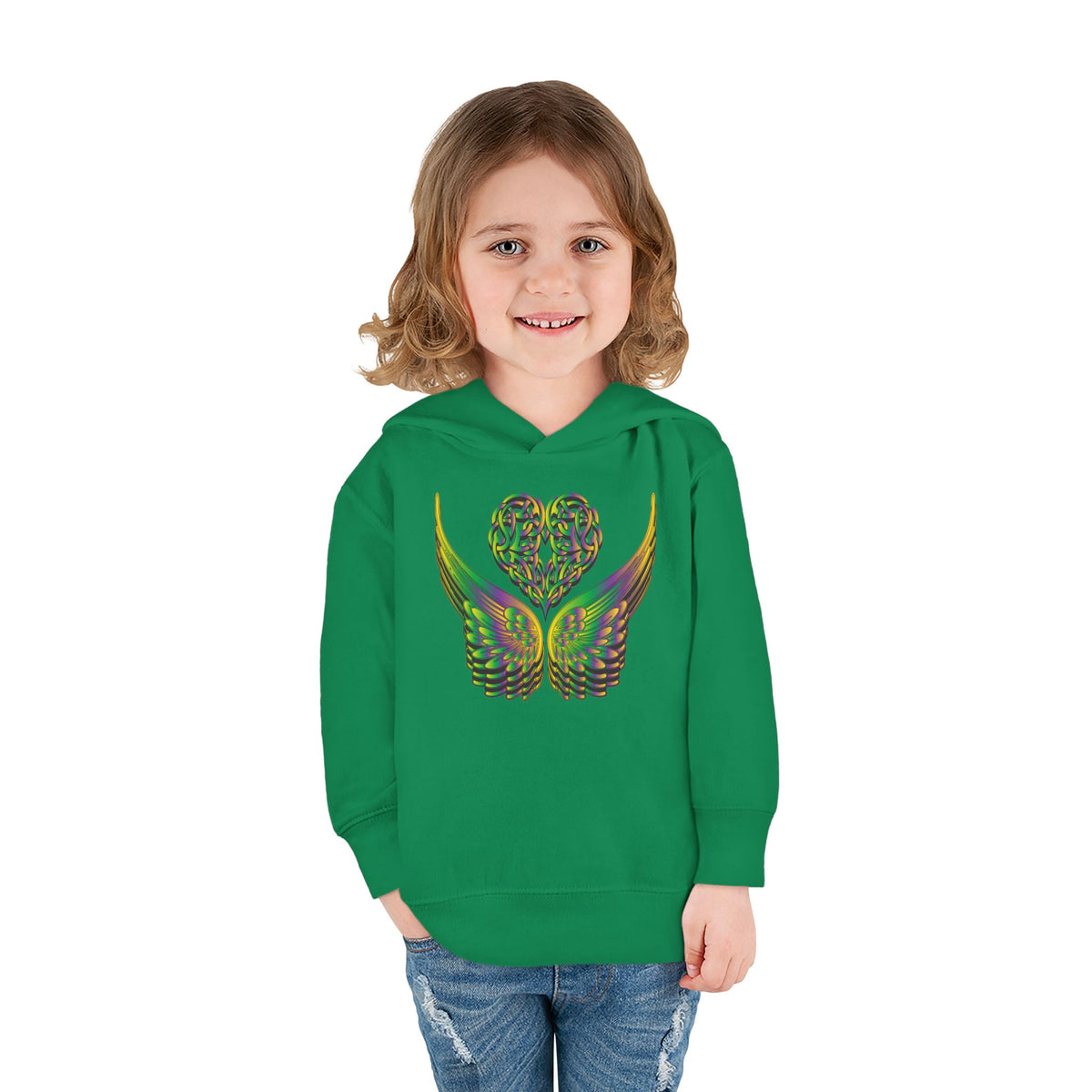 Toddler Celtic Heart with Angel Wings Hoodie