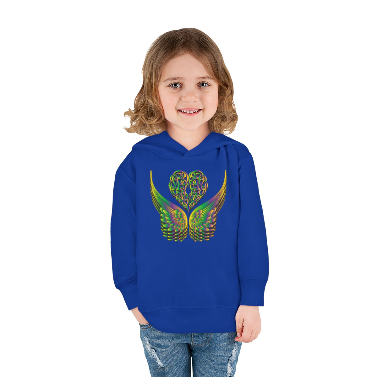Toddler Celtic Heart with Angel Wings Hoodie