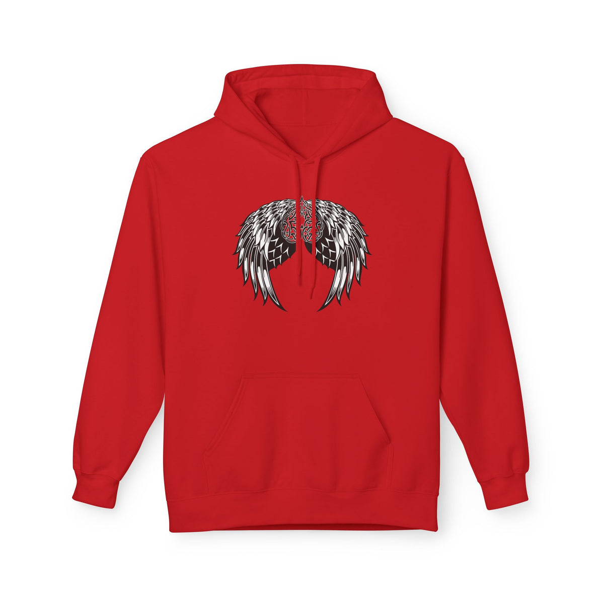 Celtic Heart with Angel Wings Graphic - Medium Weight Hooded Sweatshirt