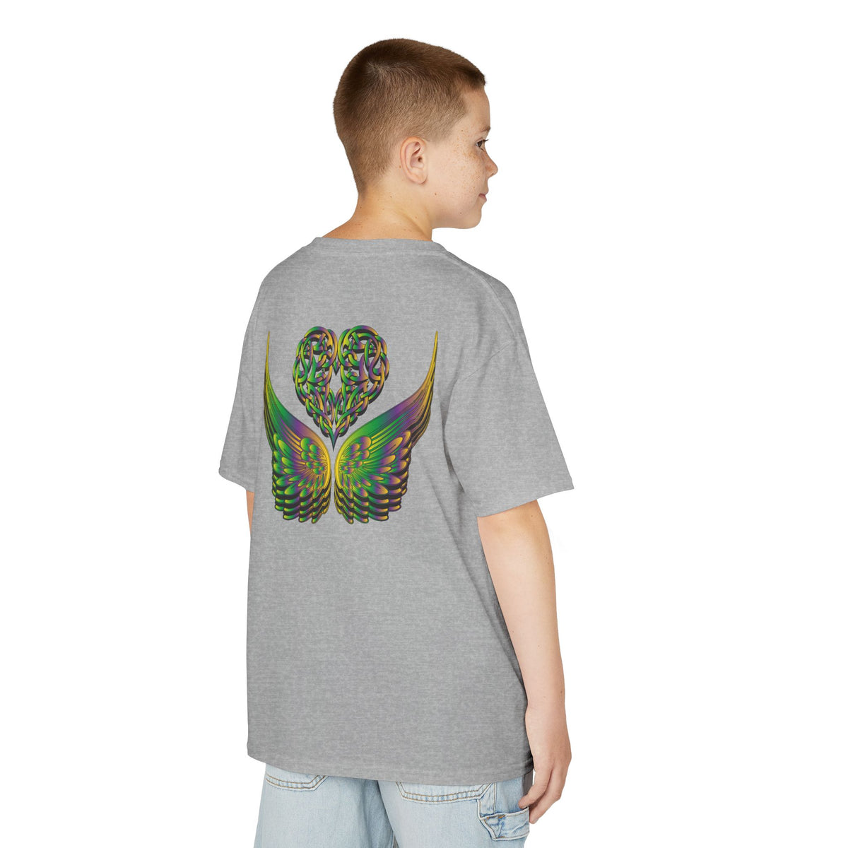 Kids Ethereal Heart and Wings Tee Perfect for Nature Lovers