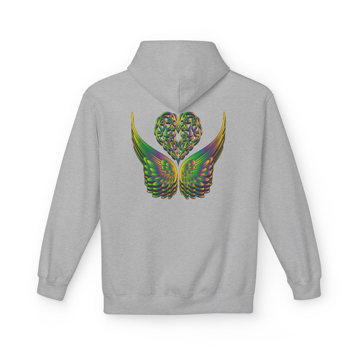 Ethereal Heart & Wings Design - Unisex Softstyle Fleece for All Occasions
