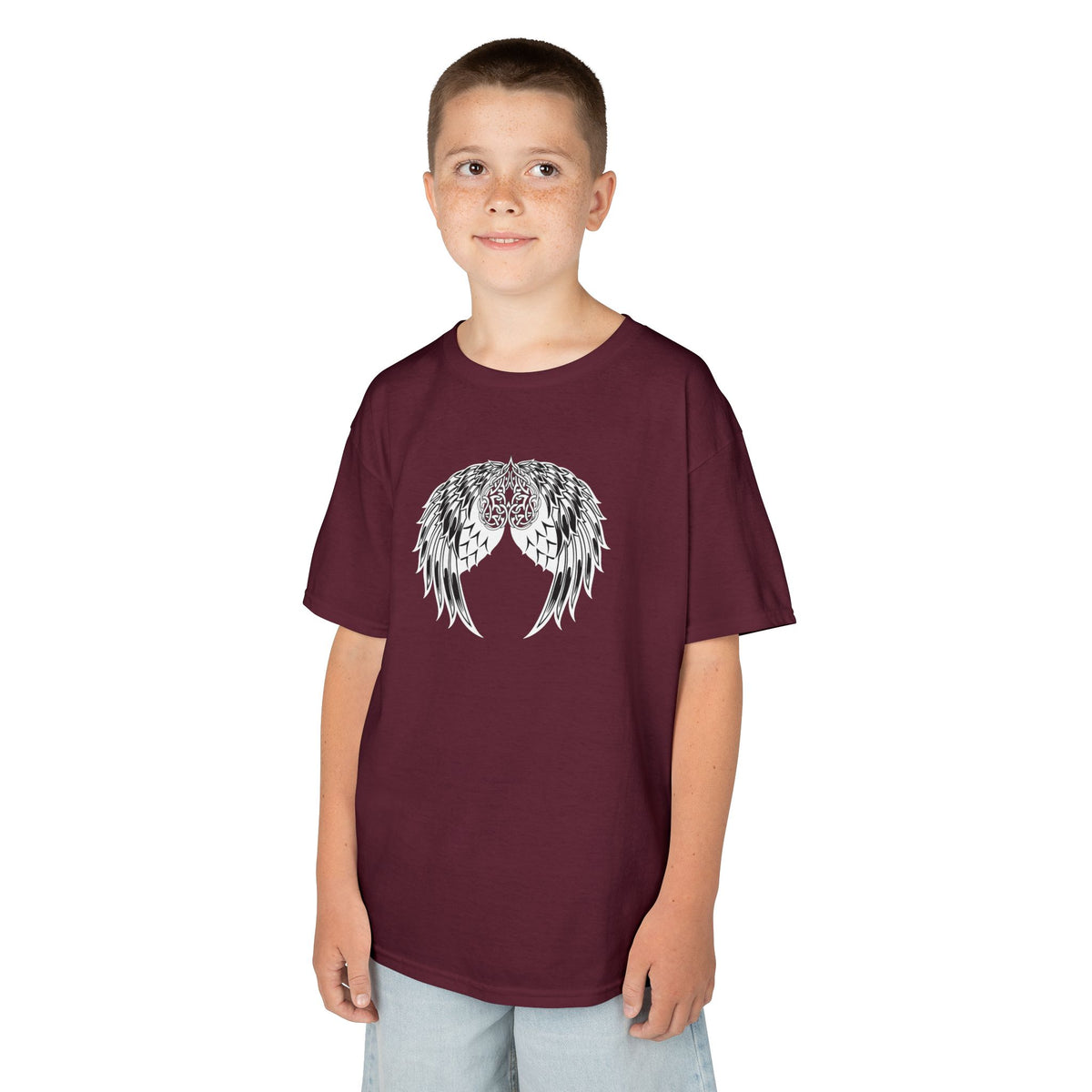 Kids Celtic Heart with Angel Wings Tee