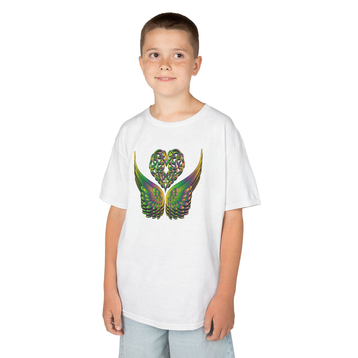 Kids Ethereal Heart and Wings Tee Perfect for Nature Lovers
