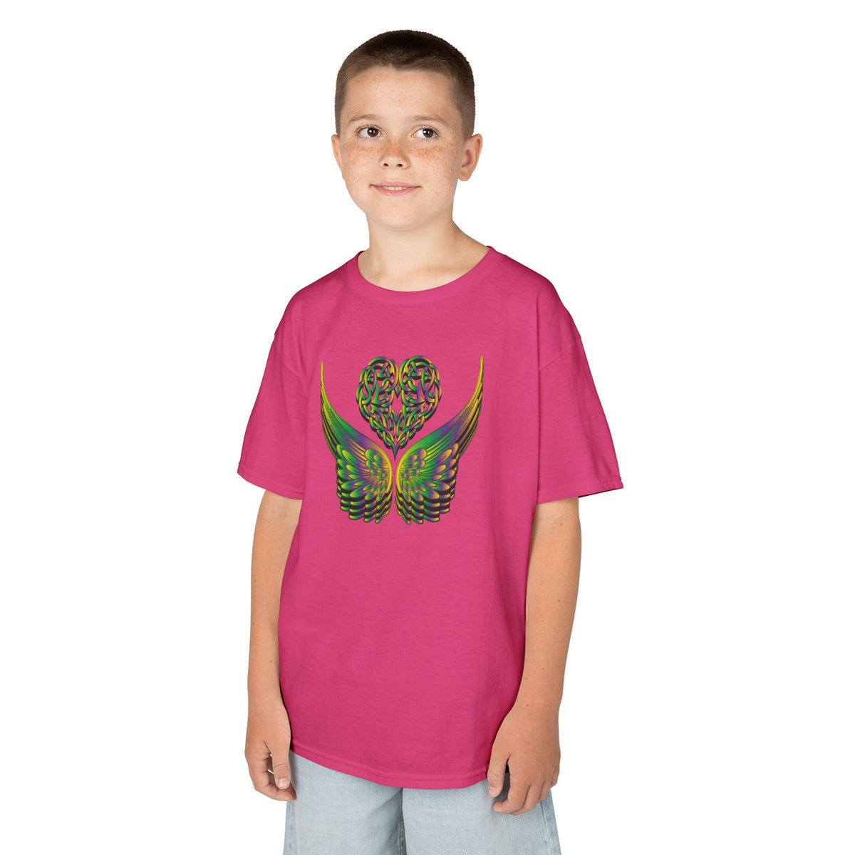 Kids Ethereal Heart and Wings Tee Perfect for Nature Lovers