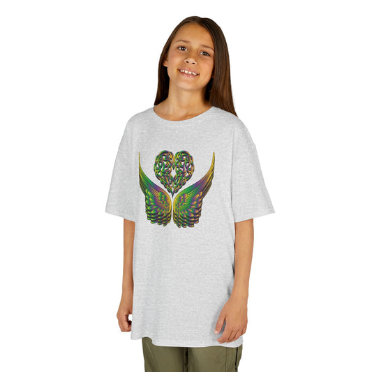Kids Ethereal Heart and Wings Tee Perfect for Nature Lovers