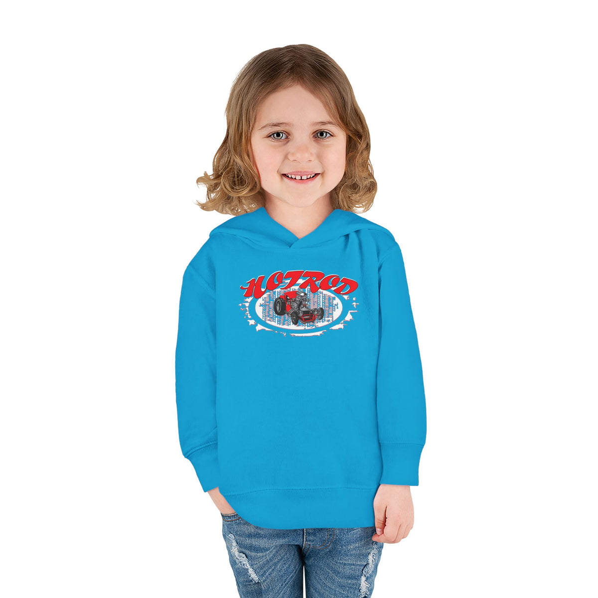 Toddler Retro Hotrod Graphic Hoodie for Young Motorheads