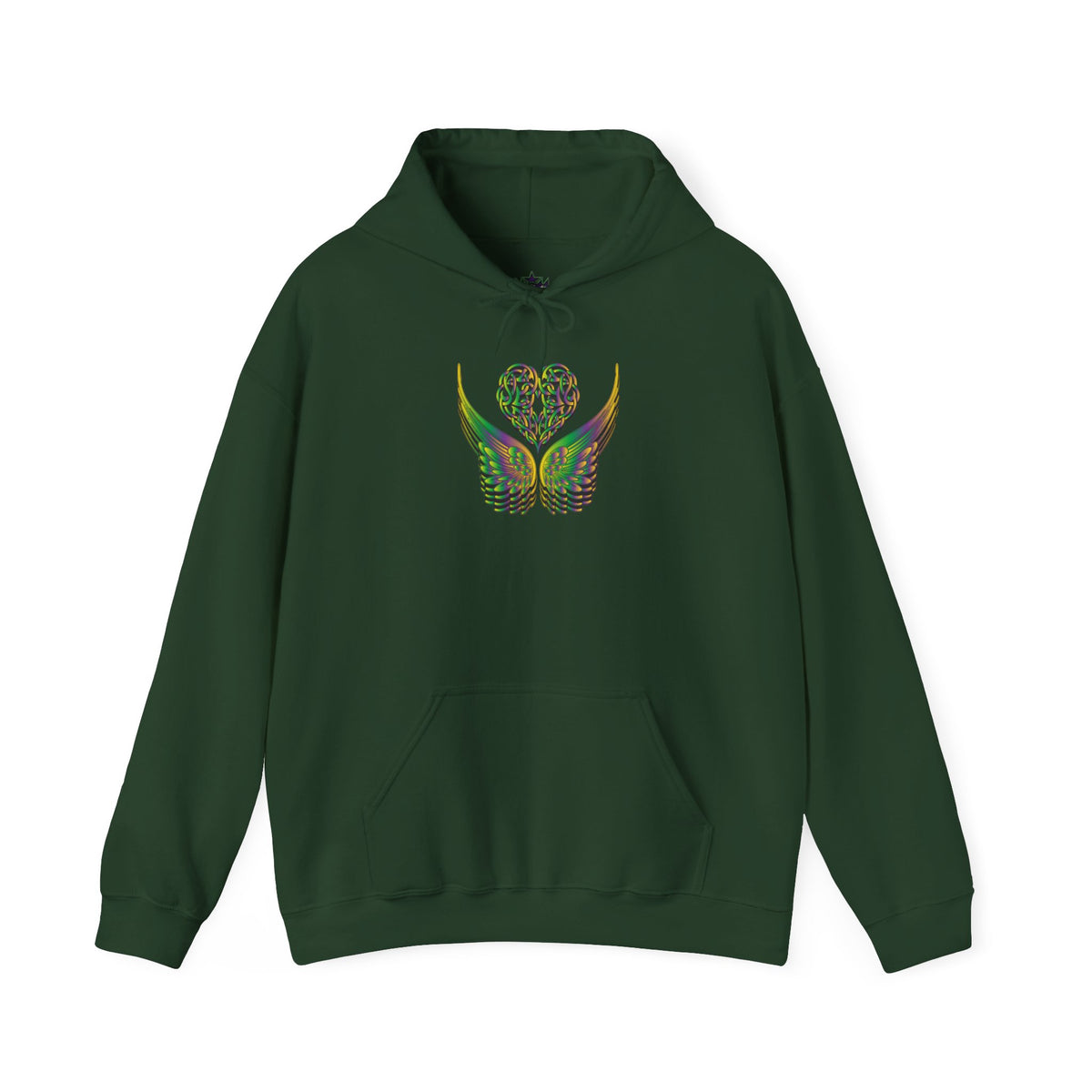 Ethereal Heart and Wings Hoodie for Nature Lovers - Heavy Blend™