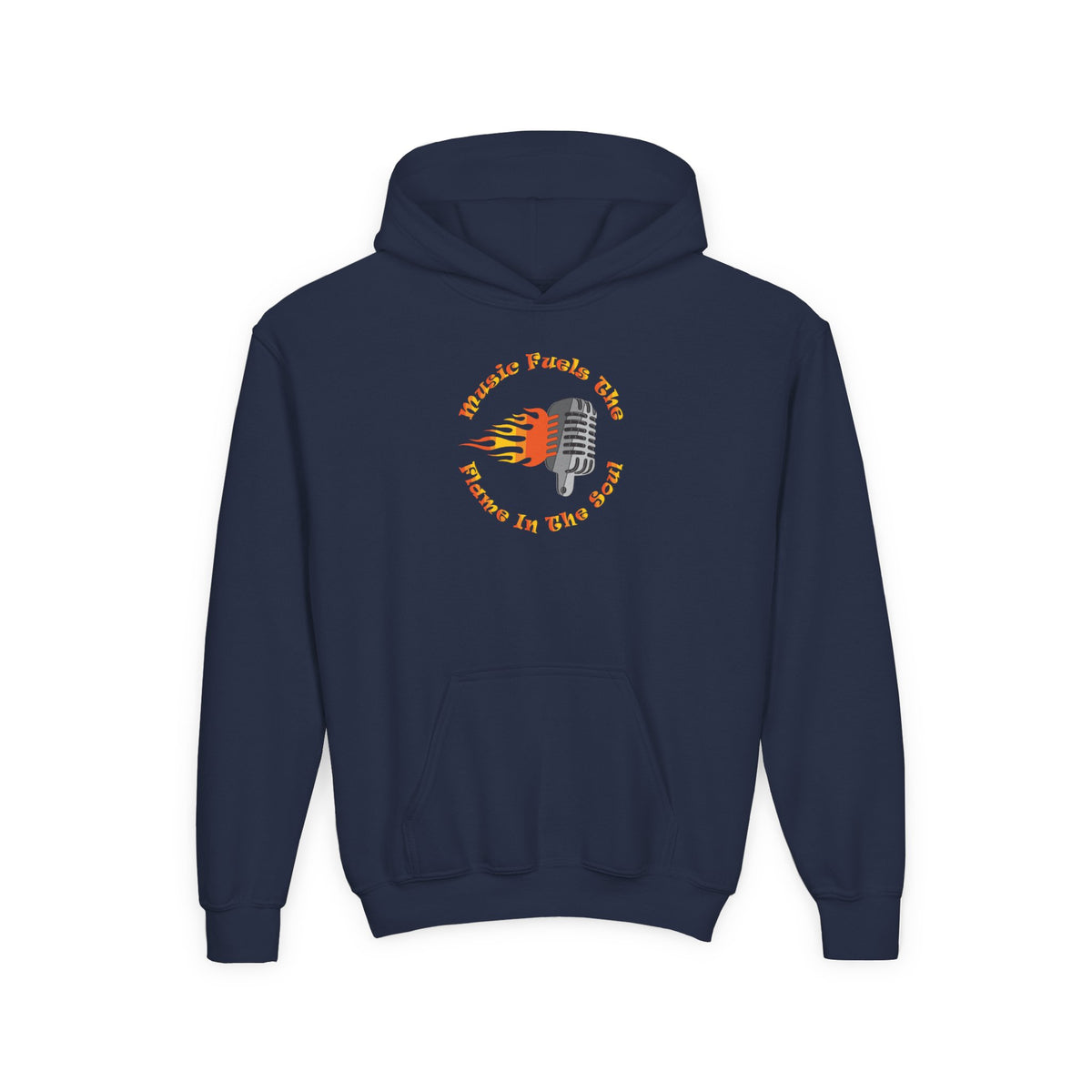 Youth Music-Themed Hoodie - 'Music Fuels The Flame in The Soul'