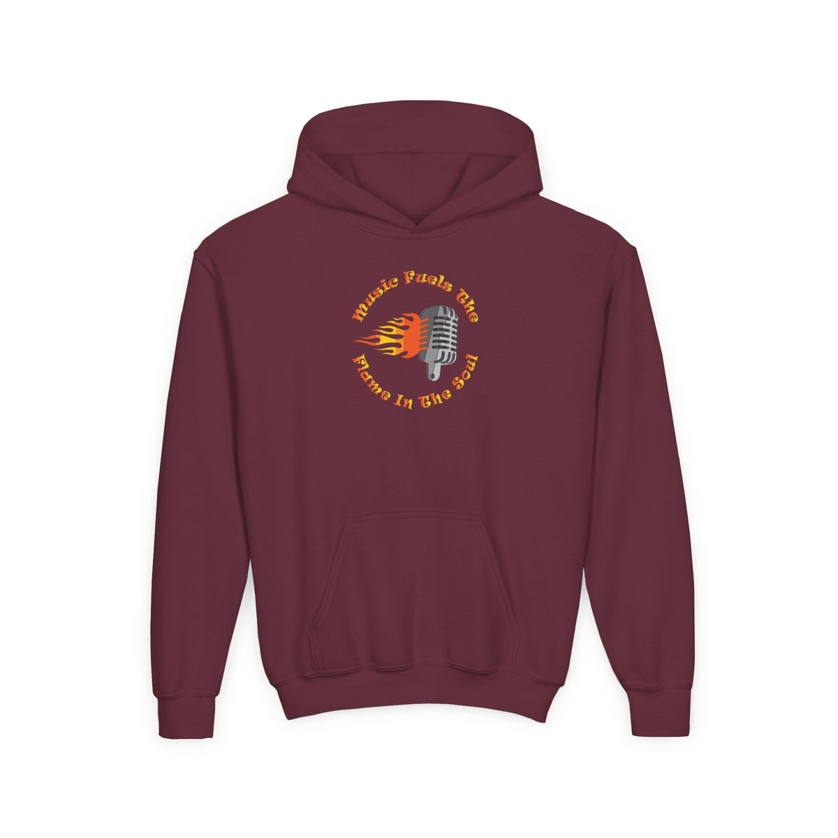 Youth Music-Themed Hoodie - 'Music Fuels The Flame in The Soul'