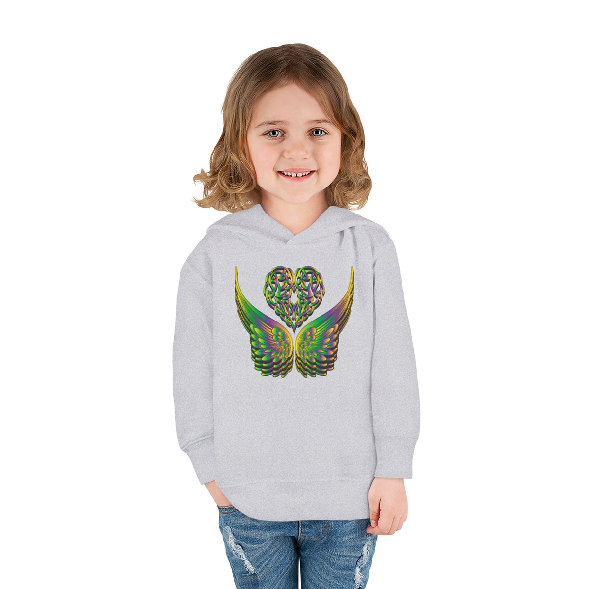 Toddler Celtic Heart with Angel Wings Hoodie