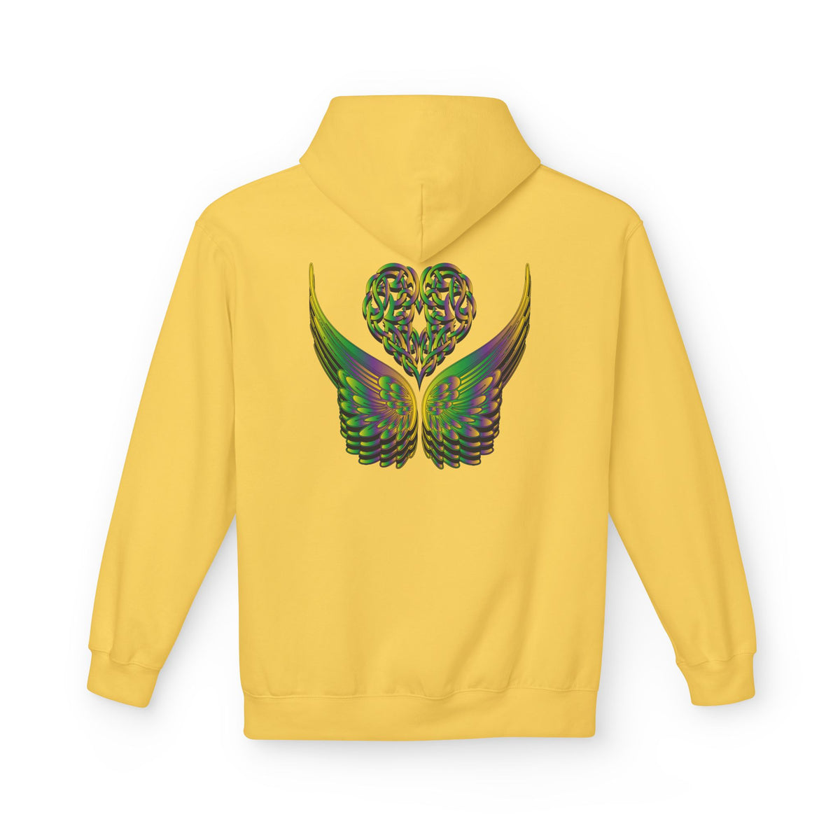 Ethereal Heart & Wings Design - Unisex Softstyle Fleece for All Occasions
