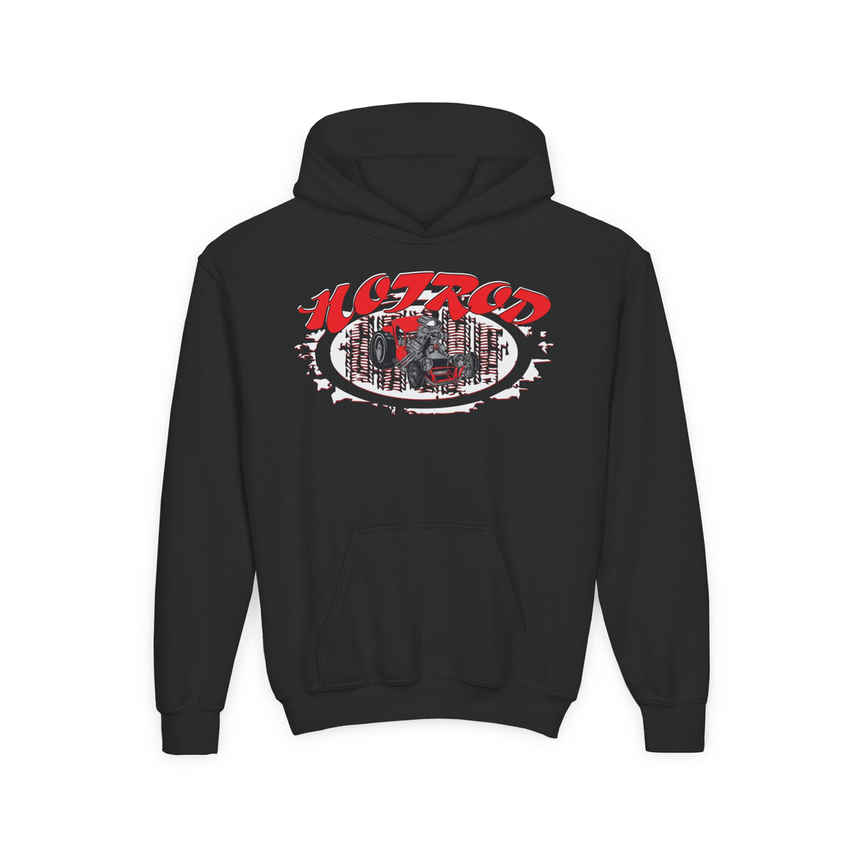 Youth Heavy Blend Hooded Sweatshirt - Hot Rod Graphic Sweatshirt for Car Lovers