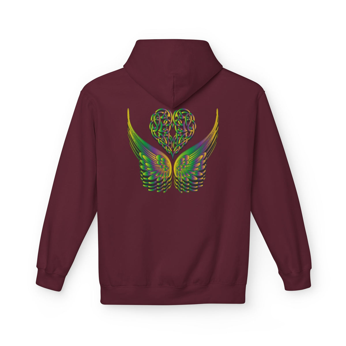 Ethereal Heart & Wings Design - Unisex Softstyle Fleece for All Occasions