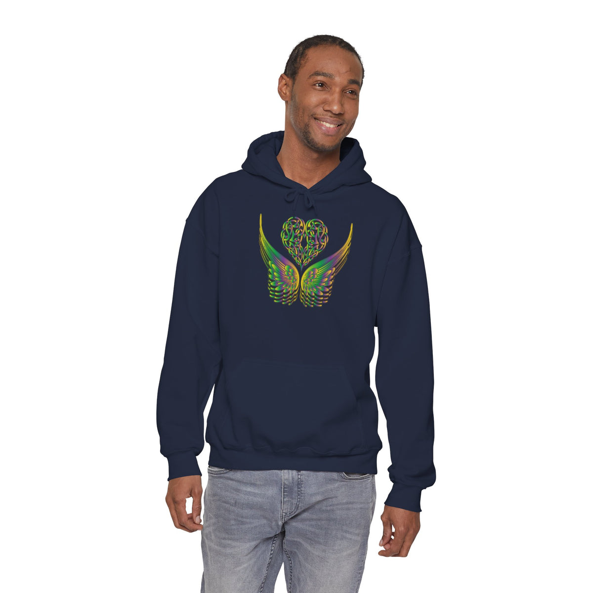 Ethereal Heart and Wings Hoodie - Heavy Blend™
