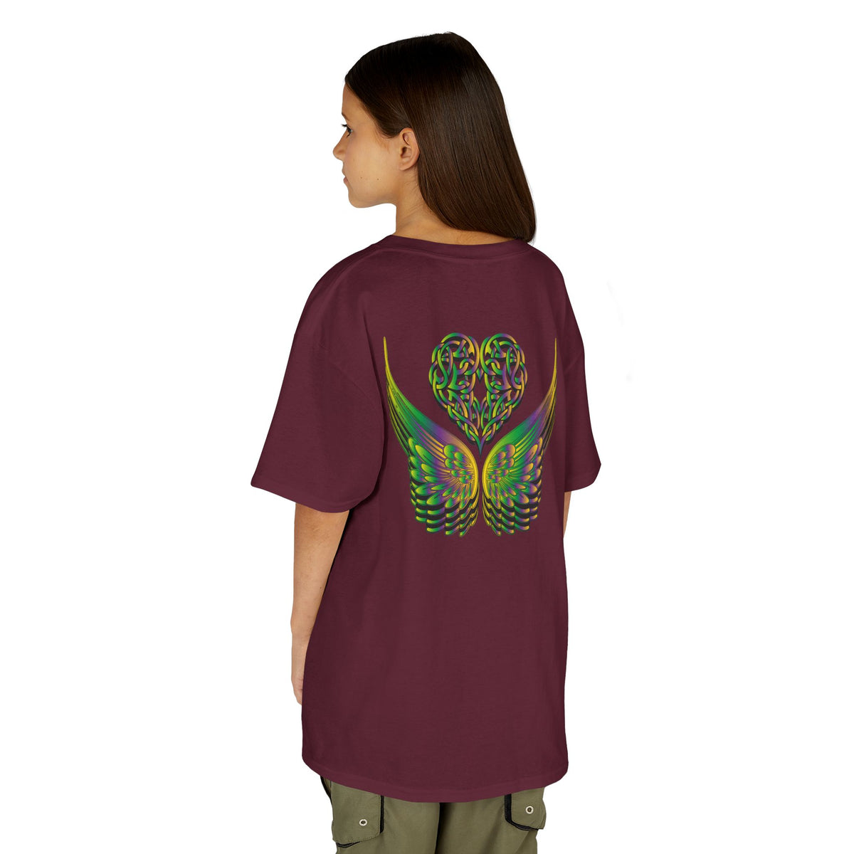 Kids Ethereal Heart and Wings Tee Perfect for Nature Lovers