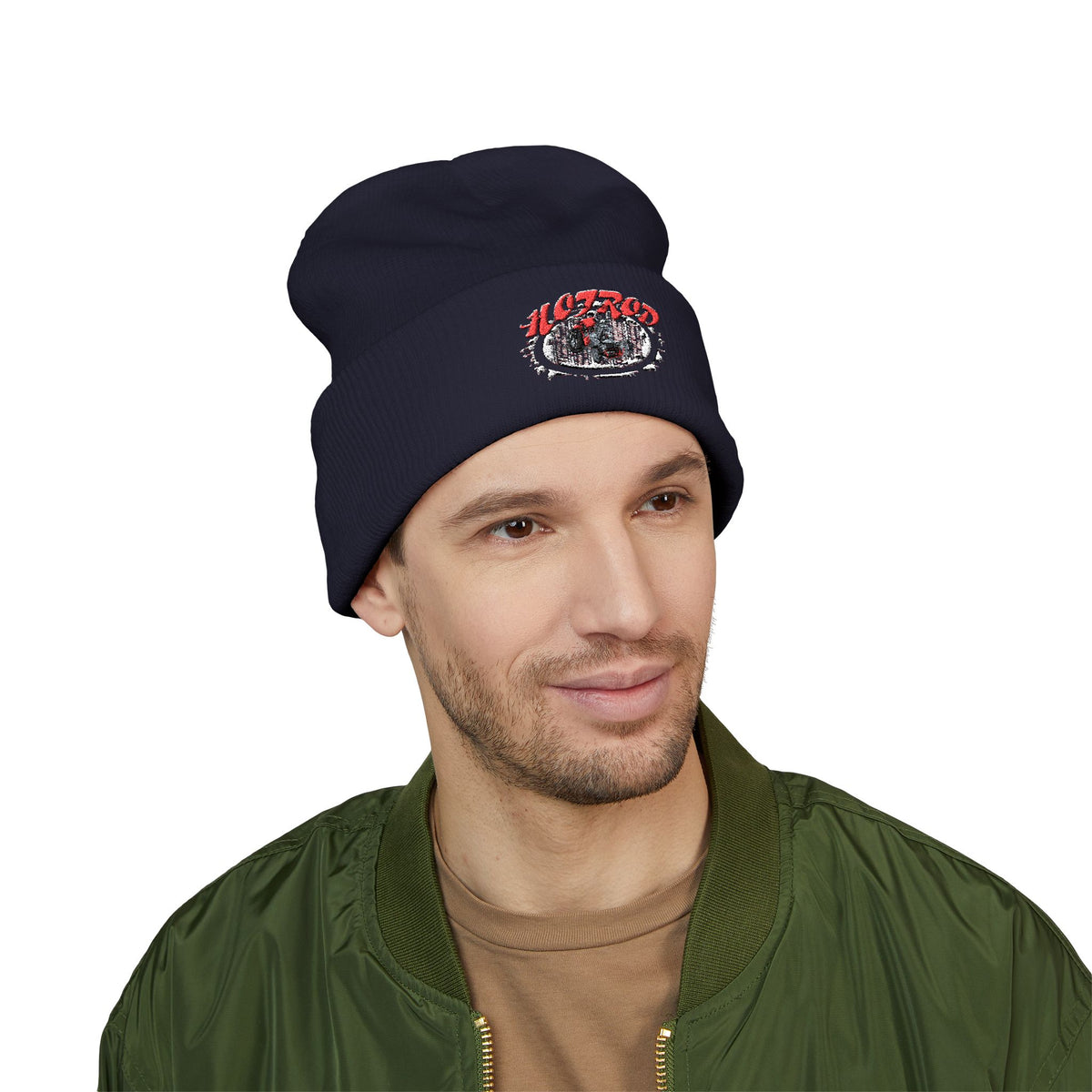 Retro Hotrod Graphic "Embroidered" Beanie