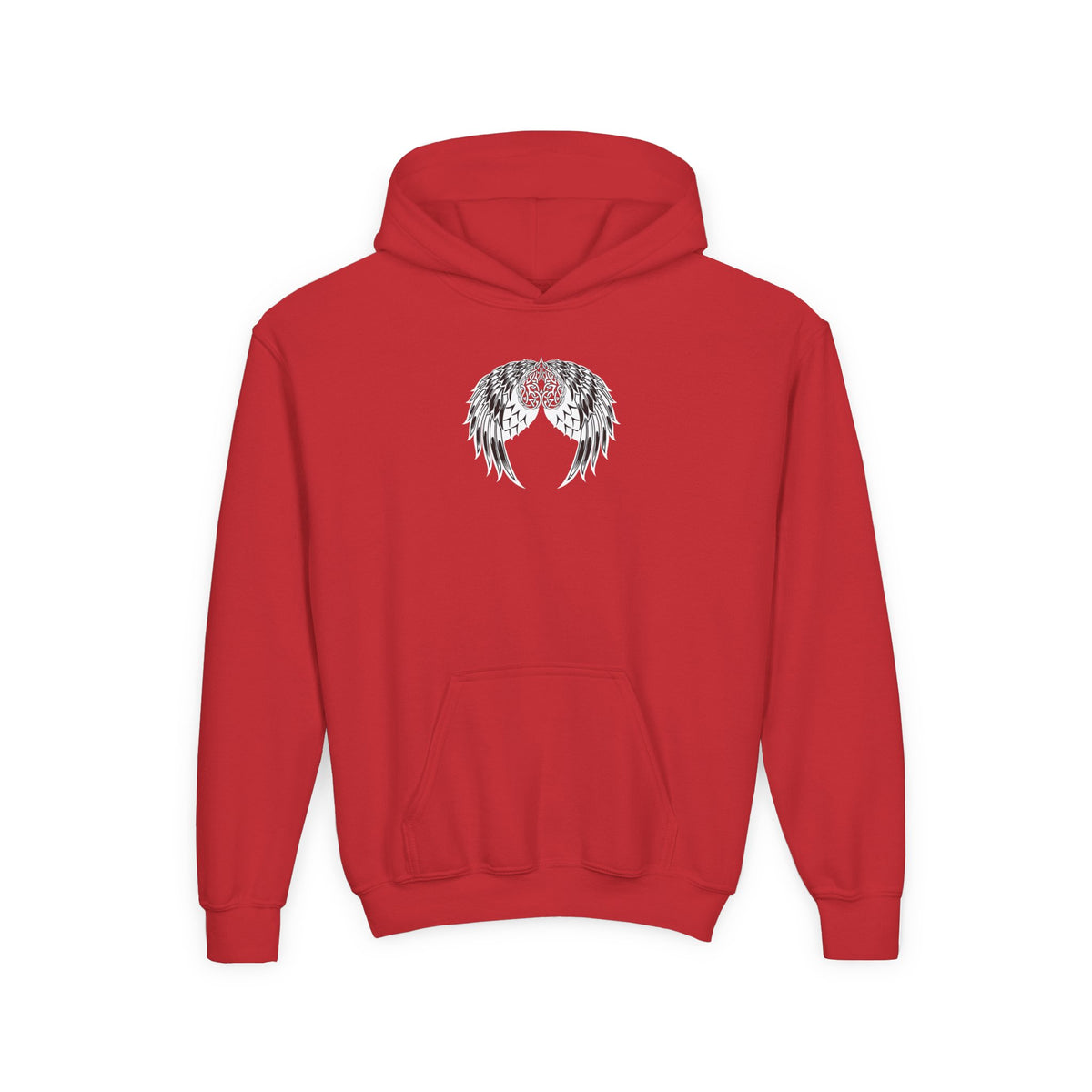 Youth Celtic Heart with Angel Wings Hoodie - Perfect for Nature Lovers