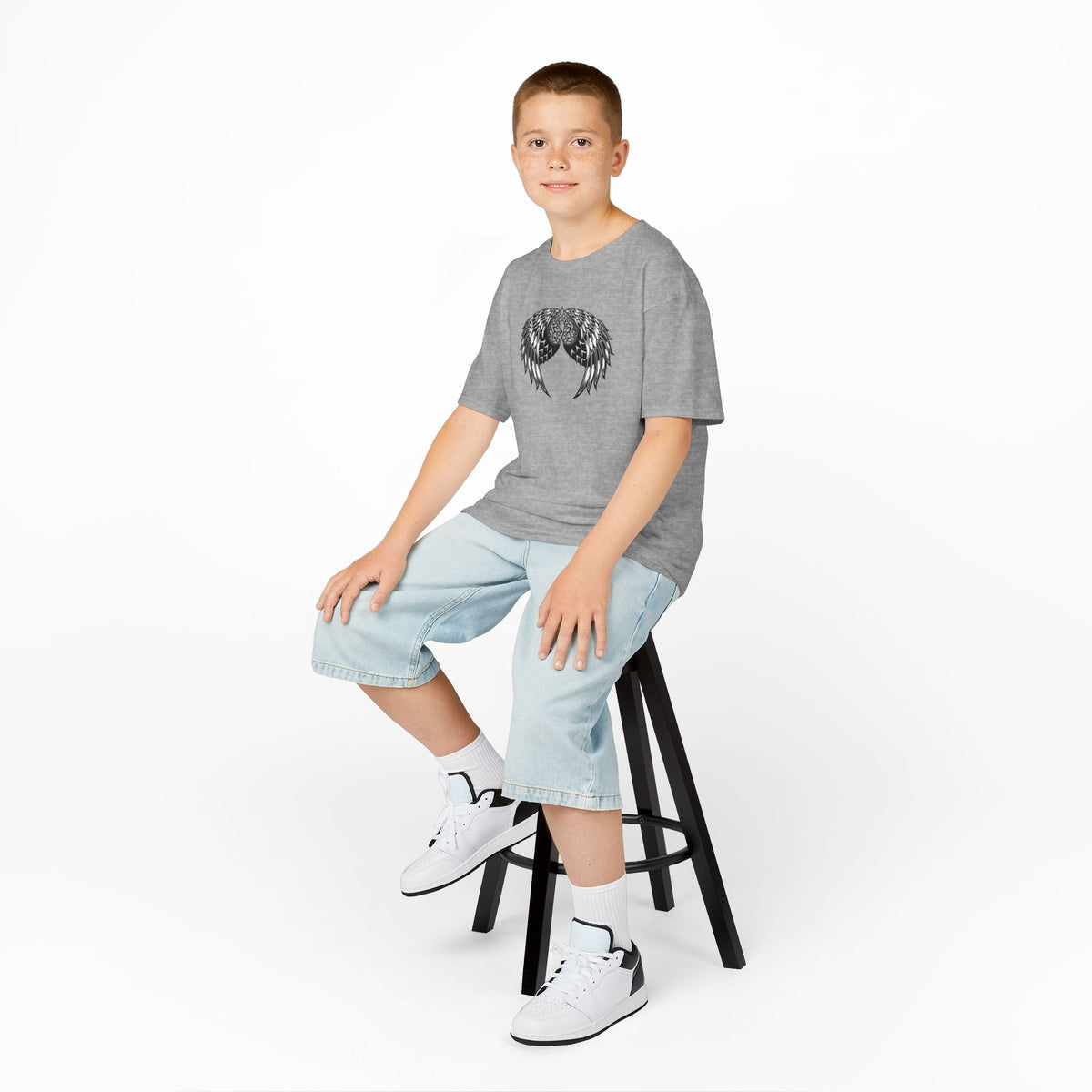 Kids Celtic Heart with Angel Wings Tee