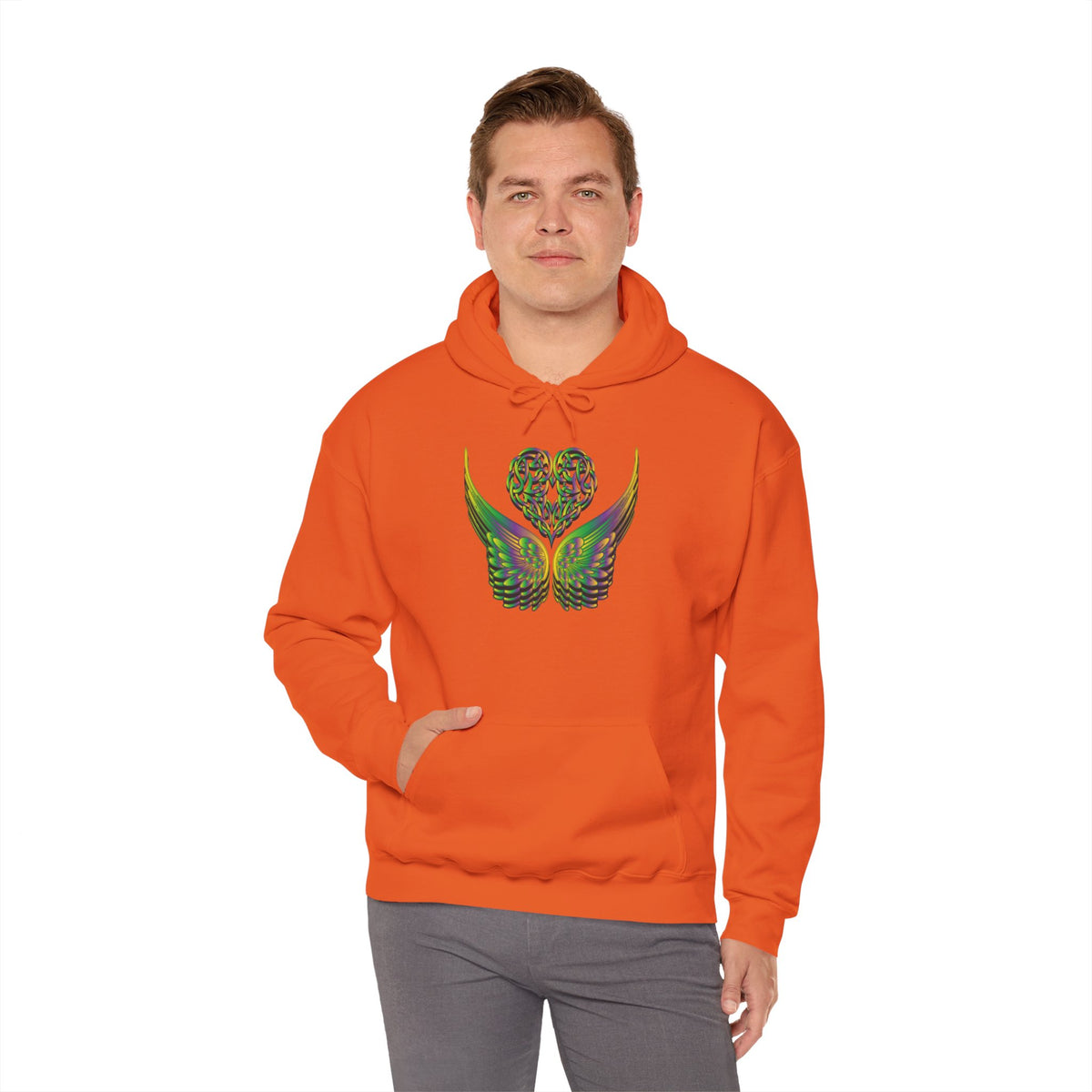 Ethereal Heart and Wings Hoodie - Heavy Blend™