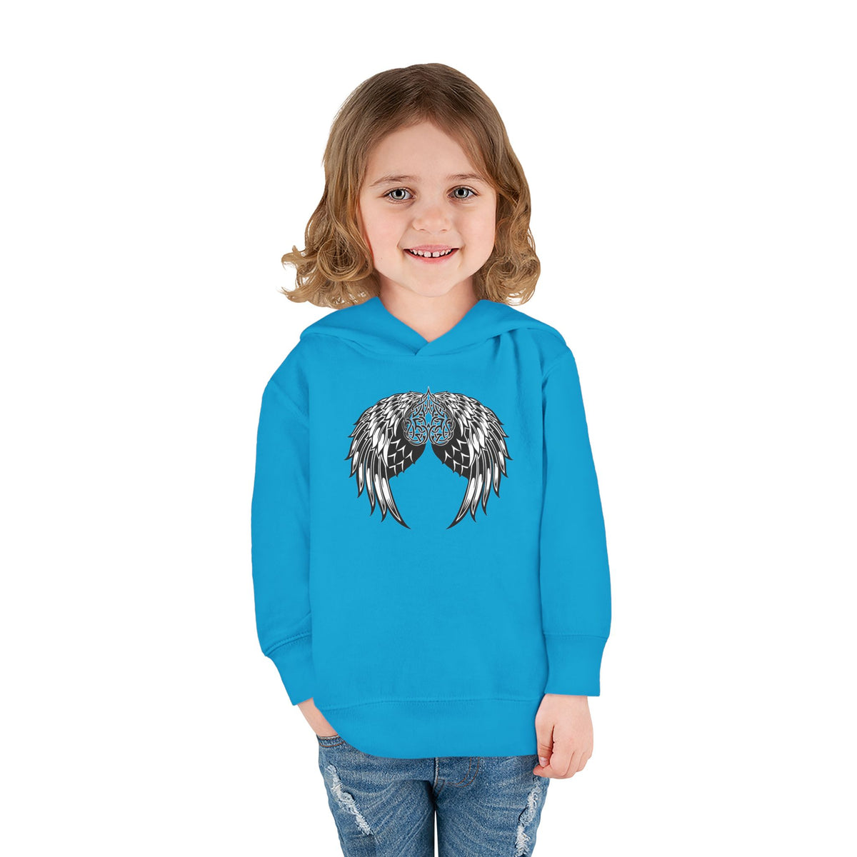 Toddler Celtic Heart with Angel Wings Graphic Hoodie